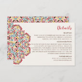 幾何クラシカル曼荼羅パタ結婚ーン エンクロージャーカード (正面/裏面)