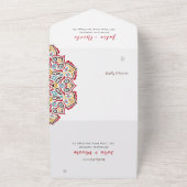 幾何クラシカル曼荼羅パタ結婚ーン オールインワン招待状 (外側)