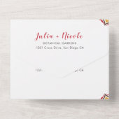 幾何クラシカル曼荼羅パタ結婚ーン オールインワン招待状 (裏面)