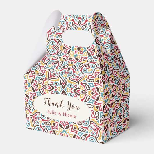 幾何クラシカル曼荼羅パタ結婚ーン フェイバーボックス (正面サイド)