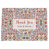 幾何クラシカル曼荼羅パタ結婚ーン ラージペーパーバッグ (正面)