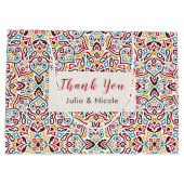 幾何クラシカル曼荼羅パタ結婚ーン ラージペーパーバッグ (裏面)