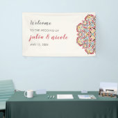 幾何クラシカル曼荼羅パタ結婚ーン 横断幕 (トレードショー)