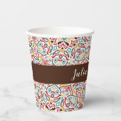 幾何クラシカル曼荼羅パタ結婚ーン 紙コップ (正面)