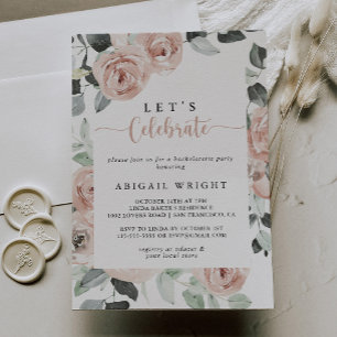 幾何クラシックフローラレッツ祝パーティー 招待状