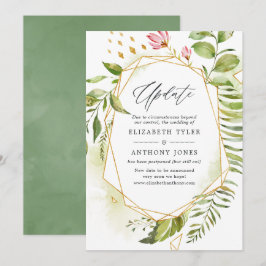 幾何クリスタルグリーンウェディングアップデート 招待状