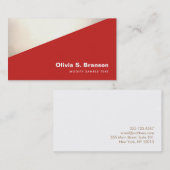 幾何クールはっきりした金ゴールド赤 名刺 (正面/裏面)