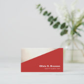 幾何クールはっきりした金ゴールド赤 名刺 (スタンド正面)
