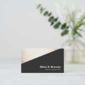 幾何クールはっきりした金ゴールド黒 名刺 (スタンド正面)