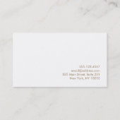 幾何クールはっきりした金ゴールド黒 名刺 (裏面)