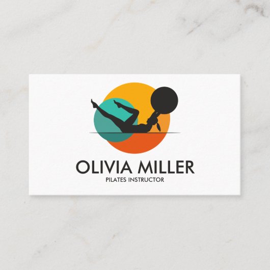 幾何クールピラテスインストラクター 名刺 (正面)