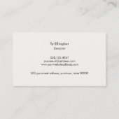 幾何クールモダン抽象芸術 名刺 (裏面)