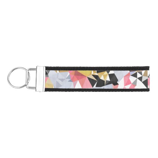 幾何クール抽象芸術 リストバンドキーホルダー (鍵左)
