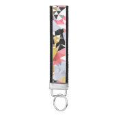 幾何クール抽象芸術 リストバンドキーホルダー (鍵ボトム)