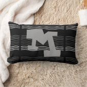 幾何クール波モノグラム枕 ランバークッション (ブランケット)