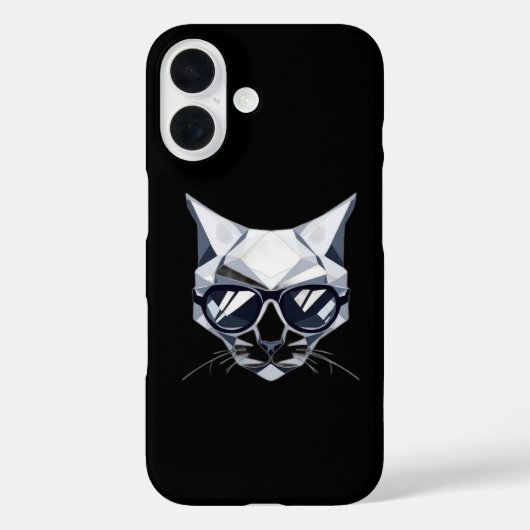 幾何クールCat iPhoneケース – かろうじてスタイル Case-Mate iPhoneケース (裏面)