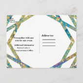 幾何グラムカラー&金ゴールドシカスタムックパーティー 案内ポストカード (裏面)