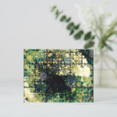 幾何グランジ抽象芸術1 ポストカード (スタンド正面)