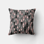 幾何グレー、赤面、サンゴ装飾用クッション クッション (裏面)