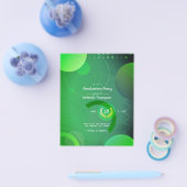 幾何グロー卒業パーティー チラシ (シングル)