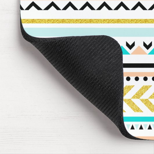 幾何コンテンポラリーアステカインスパイア模様 マウスパッド (コーナー)