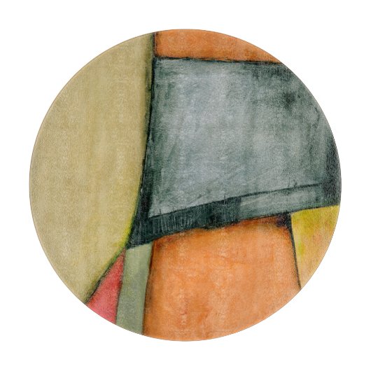 幾何コンテンポラリーカラフル図形 カッティングボード (正面)