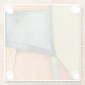 幾何コンテンポラリーカラフル図形 ガラスコースター (裏面)