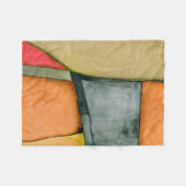 幾何コンテンポラリーカラフル図形 フリースブランケット (正面(横))