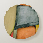 幾何コンテンポラリーカラフル図形 ラウンドクッション (裏面)