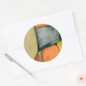 幾何コンテンポラリーカラフル図形 ラウンドシール (封筒)