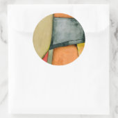 幾何コンテンポラリーカラフル図形 ラウンドシール (バッグ)