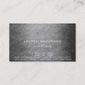 幾何コンテンポラリー版木、銅版、版画グレー3D Vip 名刺 (裏面)