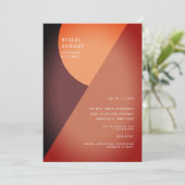 幾何コンテンポラリー芸術的カラフルブライダル 招待状 (スタンド正面)