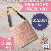 幾何コーラルプレイドキルトスクエア トートバッグ