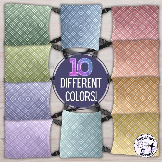 幾何コーラルプレイドキルトスクエア トートバッグ