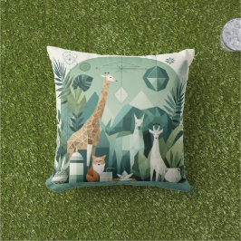 幾何サファリ装飾用クッション – トロピカルツェンビベス アウトドアクッション