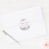 幾何サボテン結婚サボテンありがとう ラウンドシール (封筒)