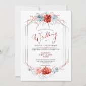 幾何サンゴフローラ結婚多肉症 招待状 (正面)