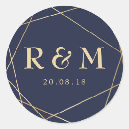 幾何シンプルステッカー ラウンドシール