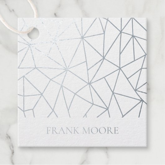 幾何シンプルブランディングホイルつるラベル フェイバータグ (正面)