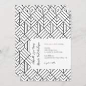 幾何シンプル結婚式招待状 招待状 (正面/裏面)