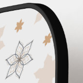 幾何シンプル線アートの花 ピックルボールラケット (左詳細)