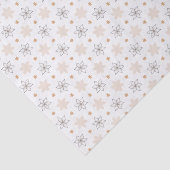 幾何シンプル線アートの花 薄葉紙 (詳細)