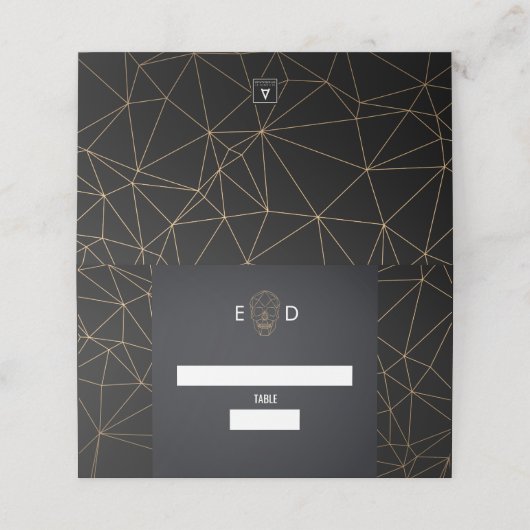 幾何スカル プレイスカード (外部開封)