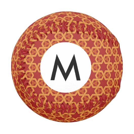 幾何スタイリッシュオーナメント 野球ボール (正面左)