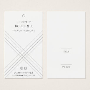 幾何スタイリッシュグレー衣料価格ラベル