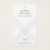 幾何スタイリッシュグレー衣料価格ラベル (正面)