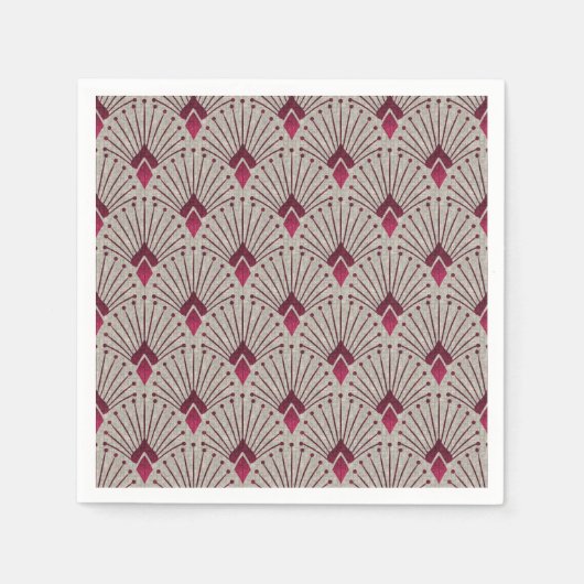 幾何スタイリッシュパターン、アールデコ。 スタンダードカクテルナプキン (正面)