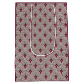 幾何スタイリッシュパターン、アールデコ。 ミディアムペーパーバッグ (裏面)