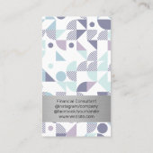 幾何スタイリッシュパターン | QRスキャン 名刺 (裏面)